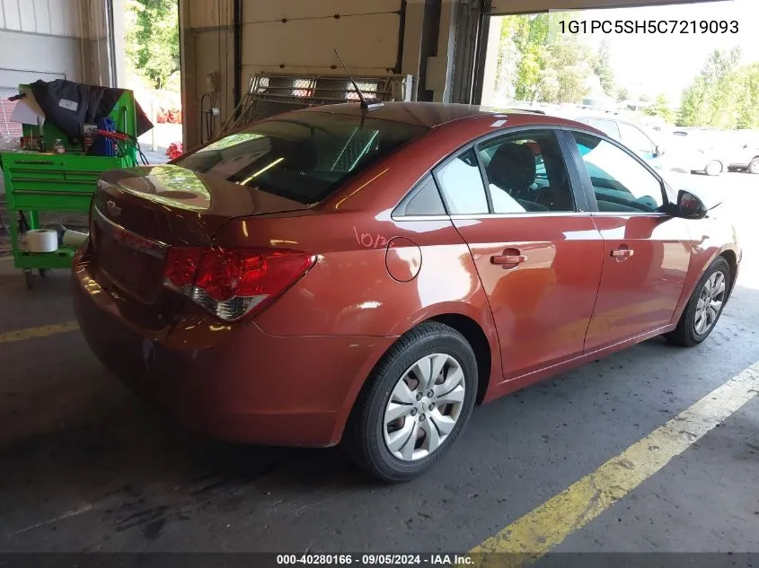 1G1PC5SH5C7219093 2012 Chevrolet Cruze Ls