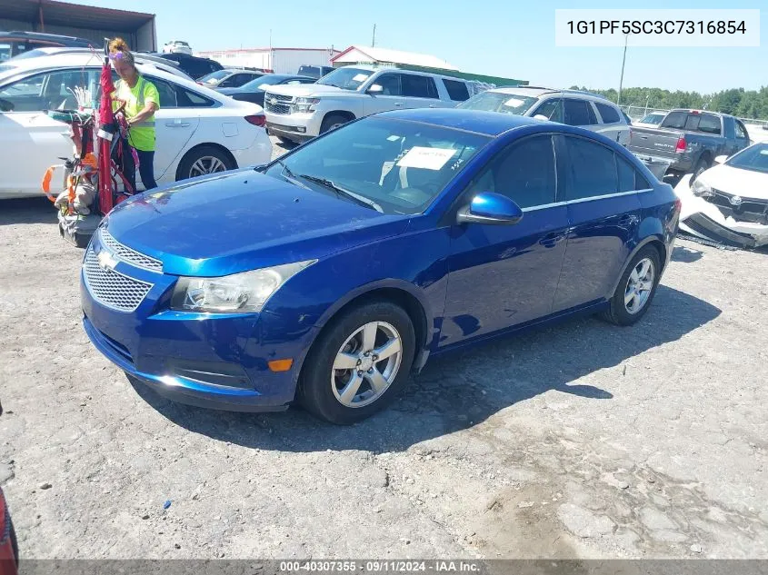 1G1PF5SC3C7316854 2012 Chevrolet Cruze 1Lt