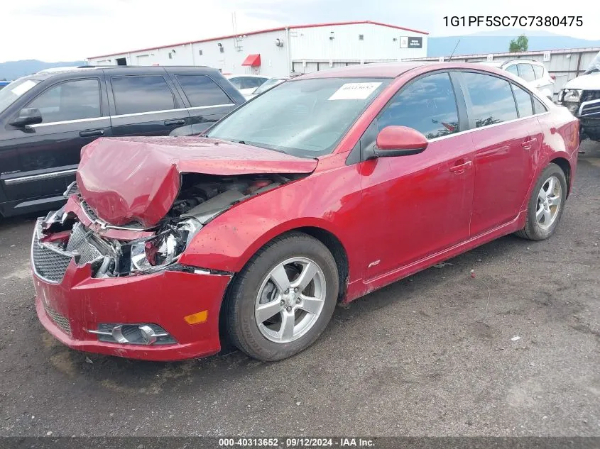 2012 Chevrolet Cruze Lt VIN: 1G1PF5SC7C7380475 Lot: 40313652