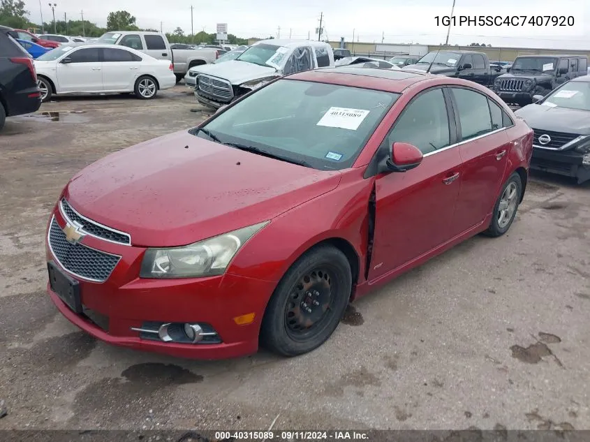 2012 Chevrolet Cruze Ltz VIN: 1G1PH5SC4C7407920 Lot: 40315089