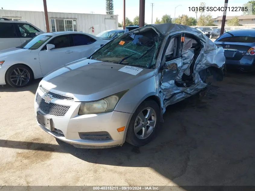 2012 Chevrolet Cruze 1Lt VIN: 1G1PF5SC4C7122785 Lot: 40315211