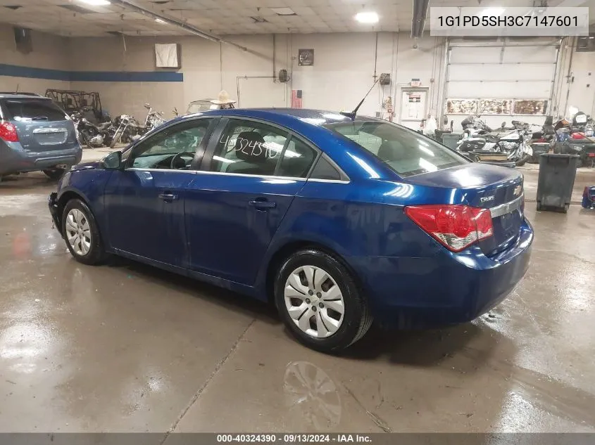 2012 Chevrolet Cruze Ls VIN: 1G1PD5SH3C7147601 Lot: 40324390