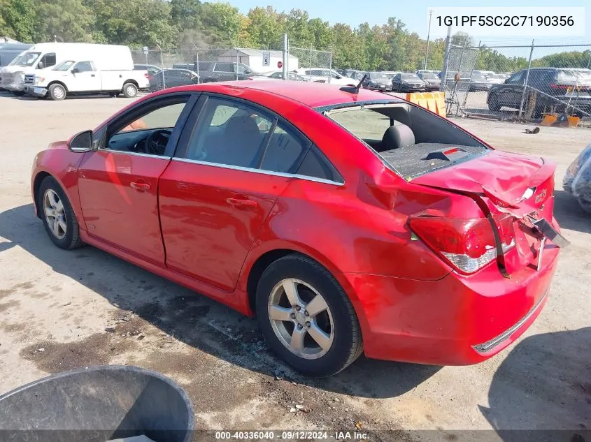 1G1PF5SC2C7190356 2012 Chevrolet Cruze 1Lt