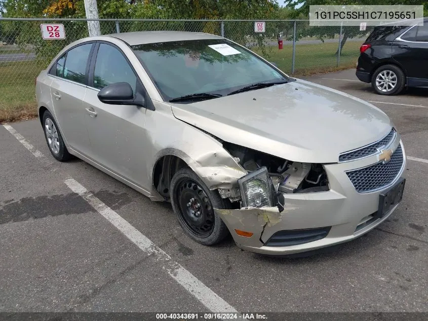 2012 Chevrolet Cruze Ls VIN: 1G1PC5SH1C7195651 Lot: 40343691