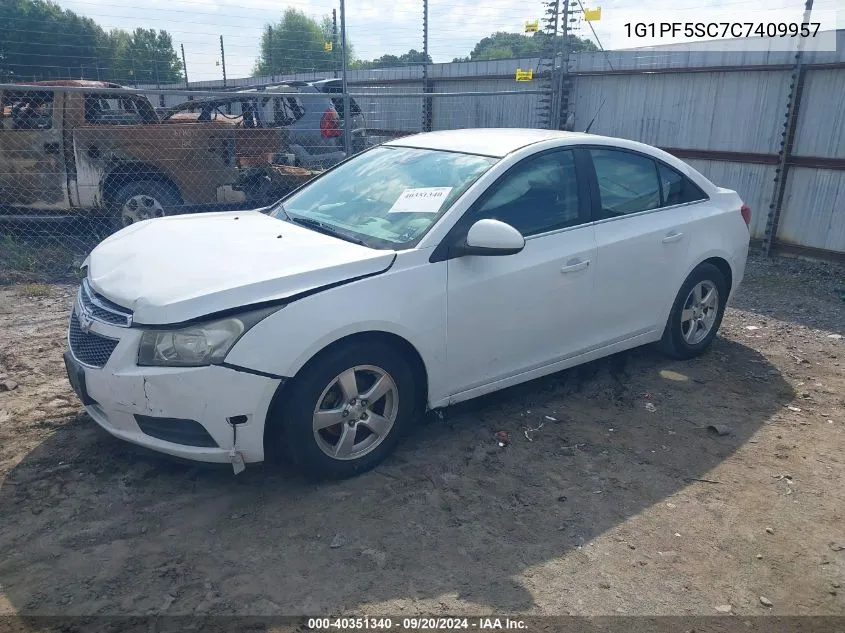 1G1PF5SC7C7409957 2012 Chevrolet Cruze 1Lt