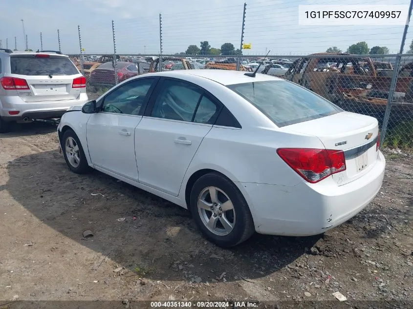 2012 Chevrolet Cruze 1Lt VIN: 1G1PF5SC7C7409957 Lot: 40351340