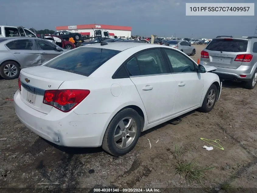 2012 Chevrolet Cruze 1Lt VIN: 1G1PF5SC7C7409957 Lot: 40351340