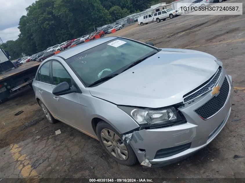 2012 Chevrolet Cruze Ls VIN: 1G1PC5SH3C7240587 Lot: 40351545