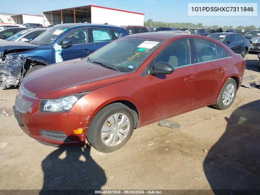 1G1PD5SHXC7311846 2012 Chevrolet Cruze Ls