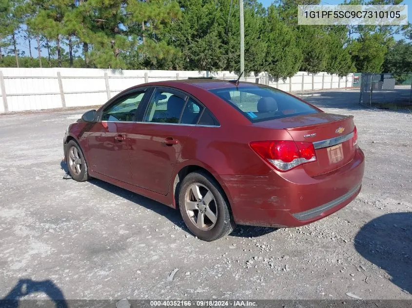 2012 Chevrolet Cruze Lt VIN: 1G1PF5SC9C7310105 Lot: 40352166