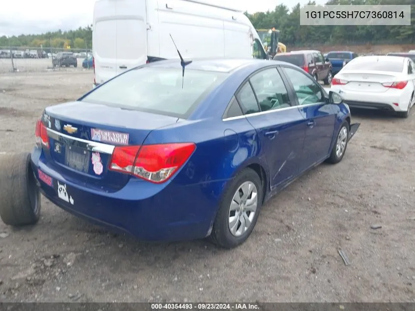 2012 Chevrolet Cruze Ls VIN: 1G1PC5SH7C7360814 Lot: 40354493