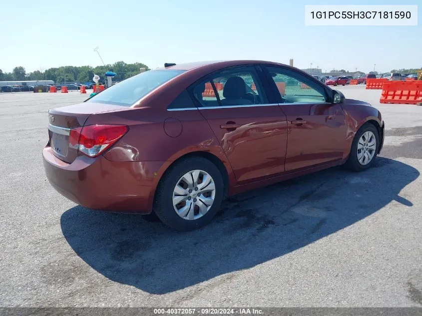 2012 Chevrolet Cruze Ls VIN: 1G1PC5SH3C7181590 Lot: 40372057