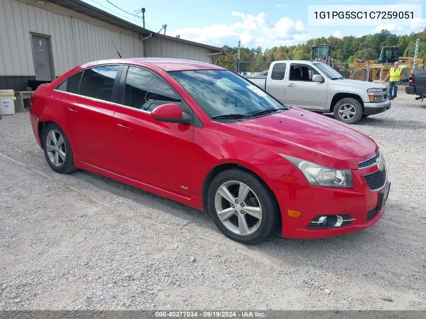 1G1PG5SC1C7259051 2012 Chevrolet Cruze 2Lt