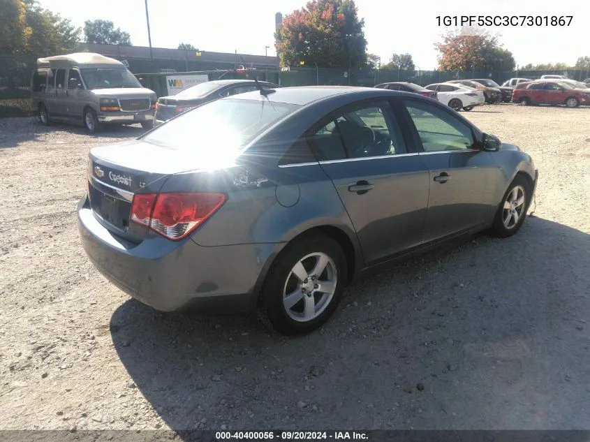 2012 Chevrolet Cruze 1Lt VIN: 1G1PF5SC3C7301867 Lot: 40400056