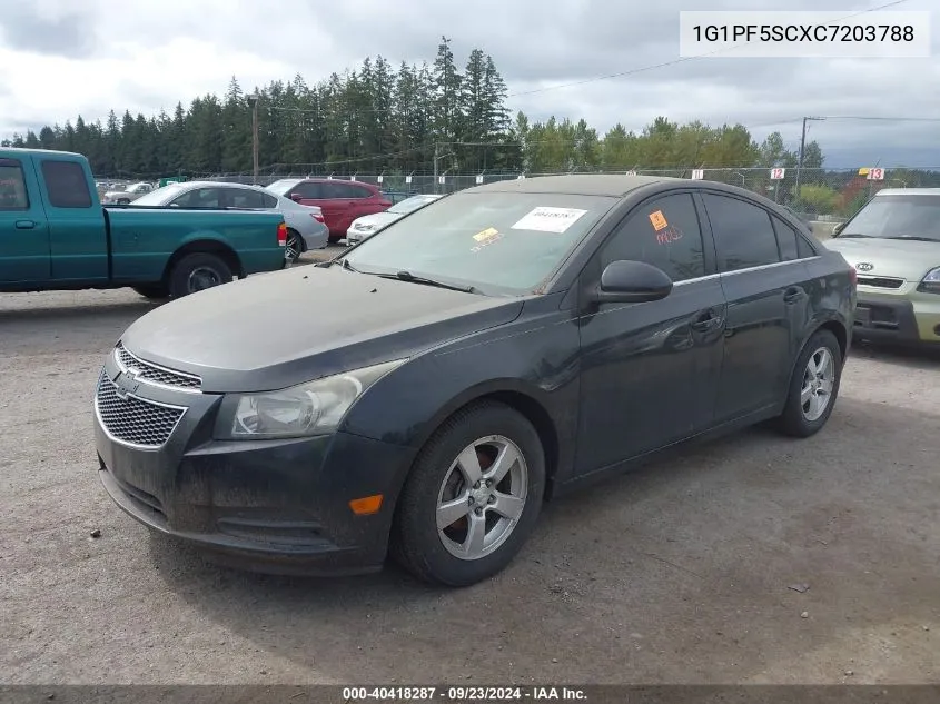 2012 Chevrolet Cruze 1Lt VIN: 1G1PF5SCXC7203788 Lot: 40418287