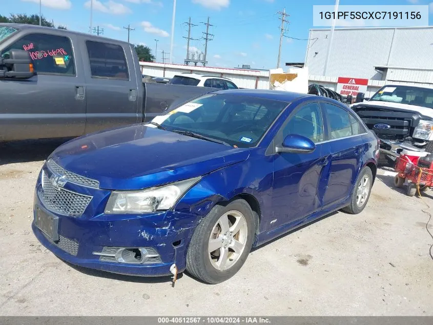 1G1PF5SCXC7191156 2012 Chevrolet Cruze 1Lt