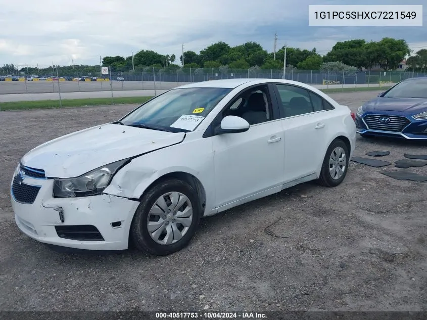 2012 Chevrolet Cruze Ls VIN: 1G1PC5SHXC7221549 Lot: 40517753