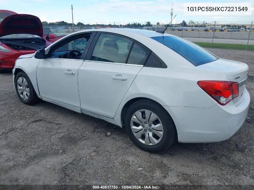 2012 Chevrolet Cruze Ls VIN: 1G1PC5SHXC7221549 Lot: 40517753