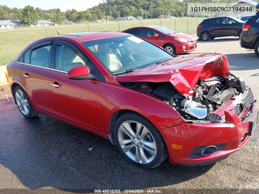 2012 Chevrolet Cruze Ltz VIN: 1G1PH5SC9C7194348 Lot: 40518283