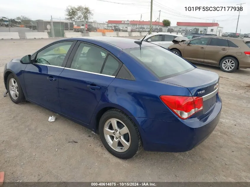 2012 Chevrolet Cruze 1Lt VIN: 1G1PF5SC3C7177938 Lot: 40614875