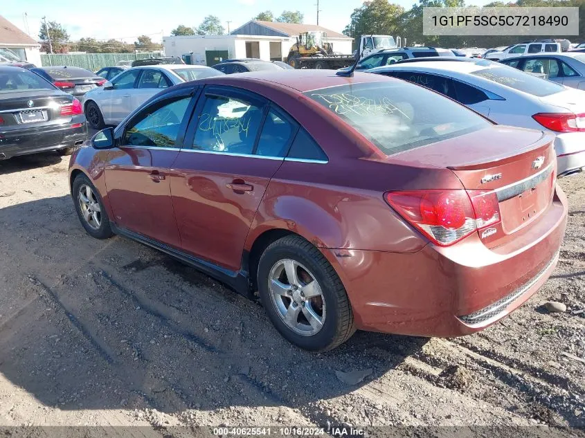 1G1PF5SC5C7218490 2012 Chevrolet Cruze 1Lt