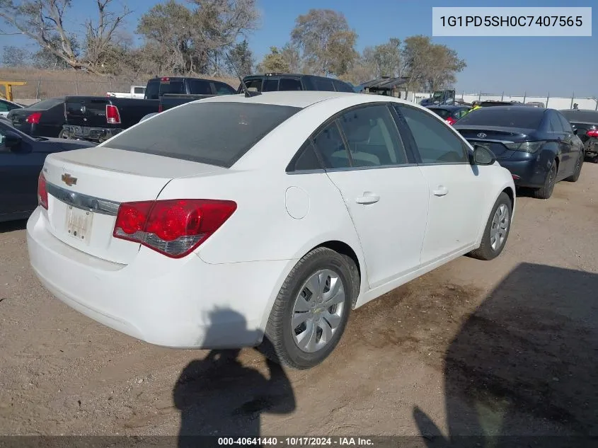 2012 Chevrolet Cruze Ls VIN: 1G1PD5SH0C7407565 Lot: 40641440