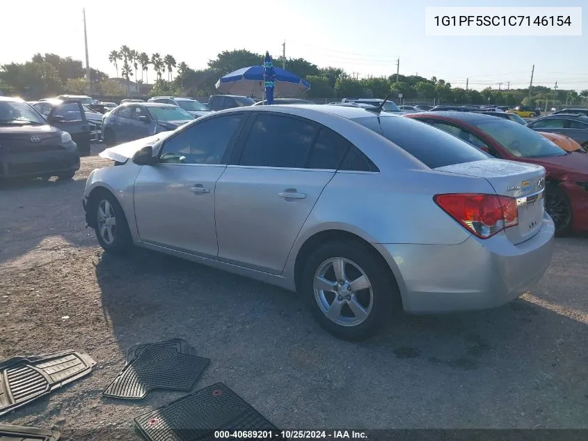 2012 Chevrolet Cruze Lt VIN: 1G1PF5SC1C7146154 Lot: 40689201