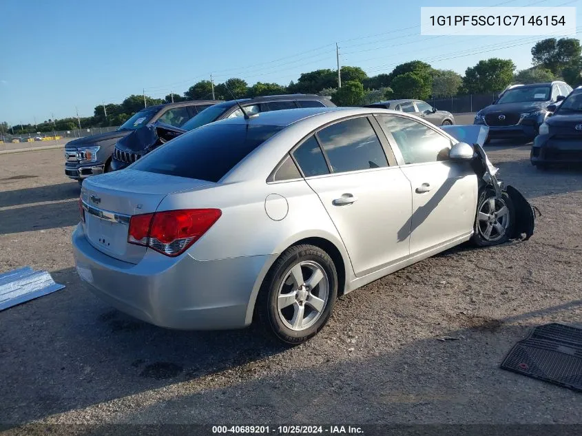 2012 Chevrolet Cruze Lt VIN: 1G1PF5SC1C7146154 Lot: 40689201