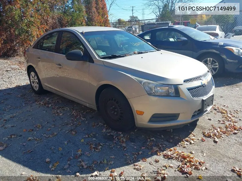 2012 Chevrolet Cruze Ls VIN: 1G1PC5SH0C7149499 Lot: 40693725