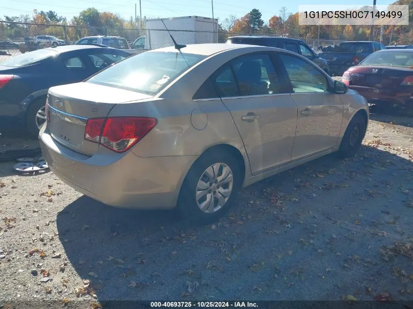 2012 Chevrolet Cruze Ls VIN: 1G1PC5SH0C7149499 Lot: 40693725