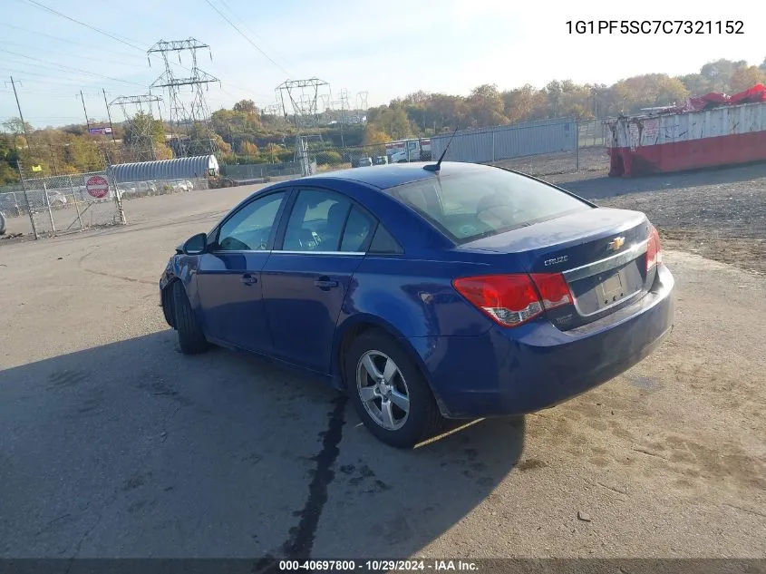 2012 Chevrolet Cruze 1Lt VIN: 1G1PF5SC7C7321152 Lot: 40697800