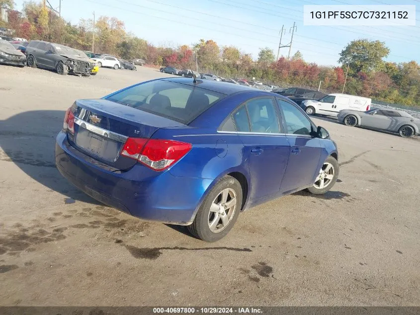 2012 Chevrolet Cruze 1Lt VIN: 1G1PF5SC7C7321152 Lot: 40697800