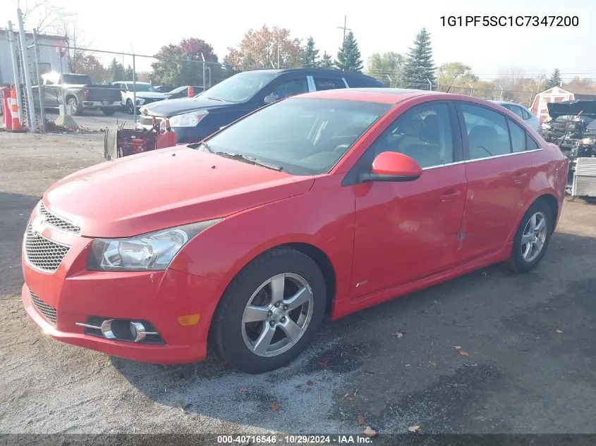 2012 Chevrolet Cruze 1Lt VIN: 1G1PF5SC1C7347200 Lot: 40716546