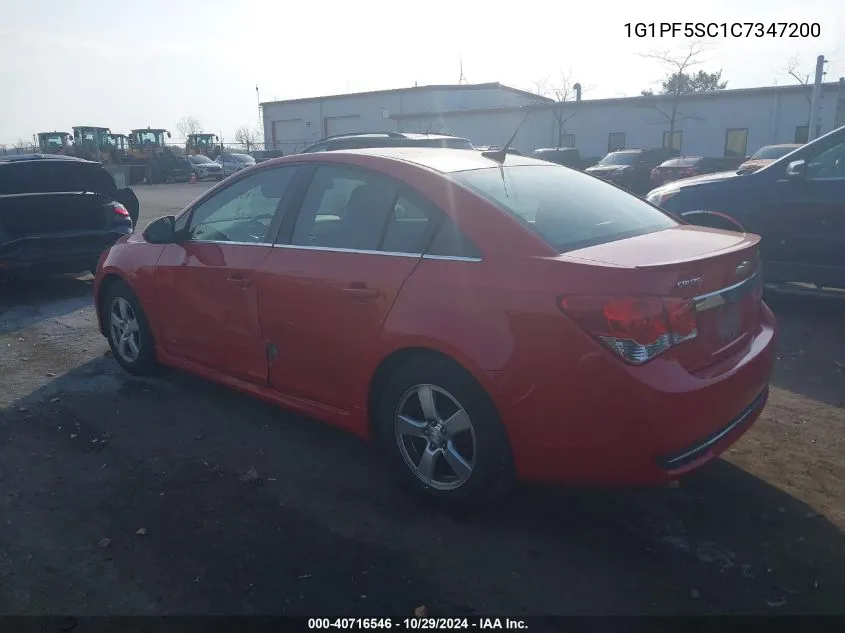 2012 Chevrolet Cruze 1Lt VIN: 1G1PF5SC1C7347200 Lot: 40716546