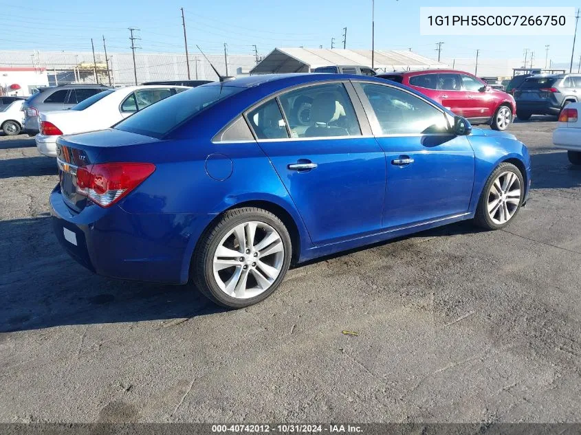 2012 Chevrolet Cruze Ltz VIN: 1G1PH5SC0C7266750 Lot: 40742012