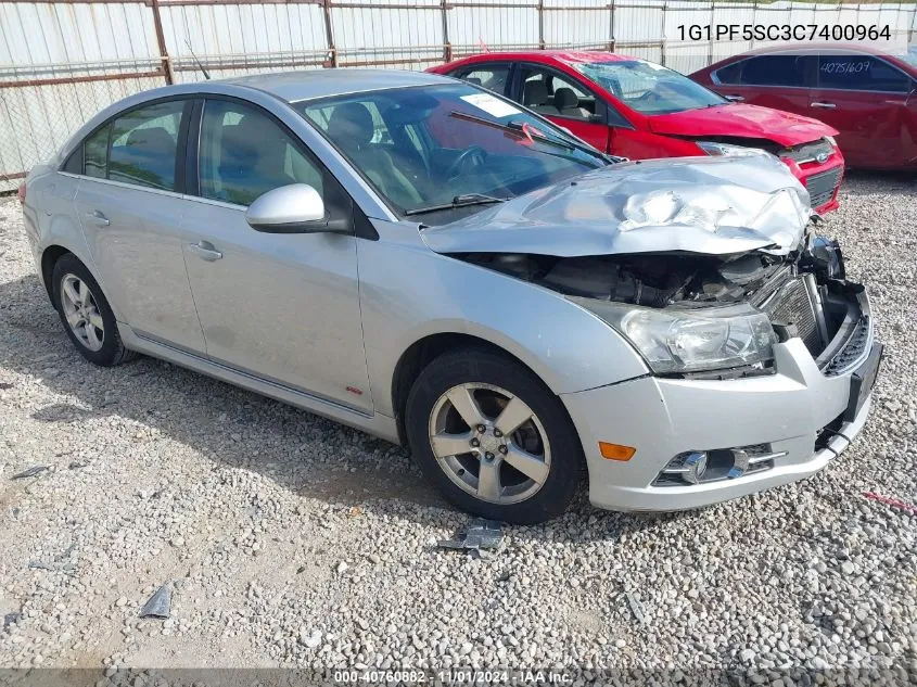 2012 Chevrolet Cruze 1Lt VIN: 1G1PF5SC3C7400964 Lot: 40760882