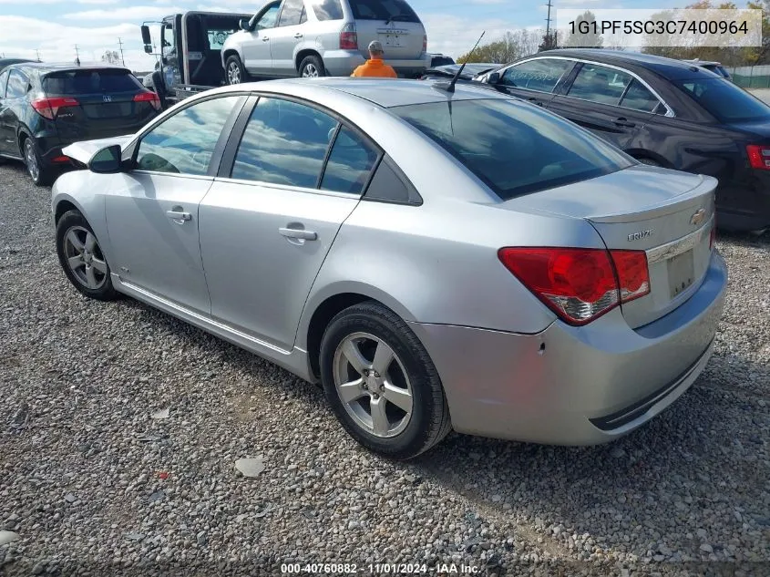 2012 Chevrolet Cruze 1Lt VIN: 1G1PF5SC3C7400964 Lot: 40760882