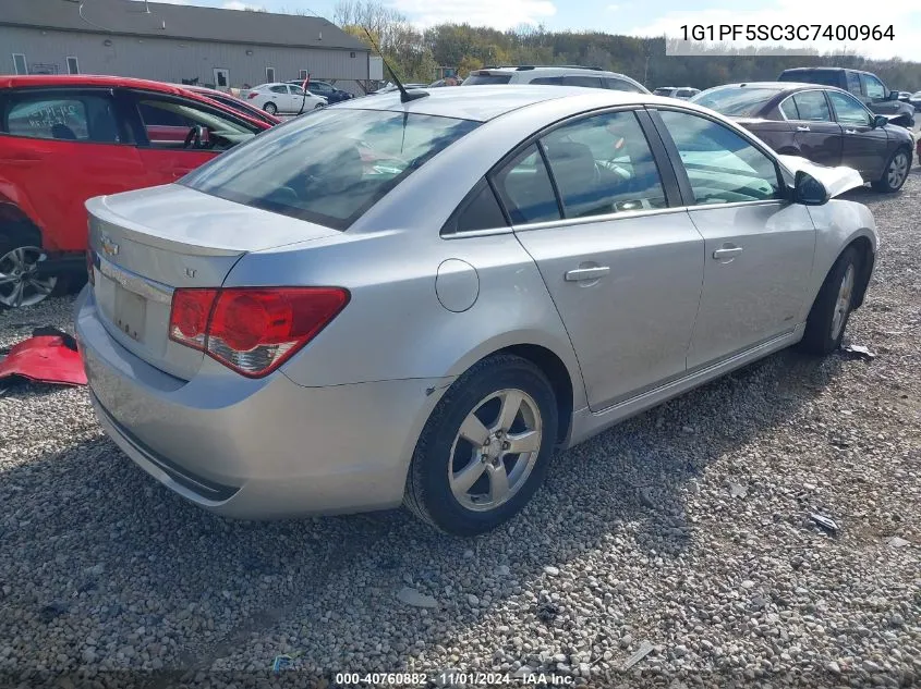 2012 Chevrolet Cruze 1Lt VIN: 1G1PF5SC3C7400964 Lot: 40760882