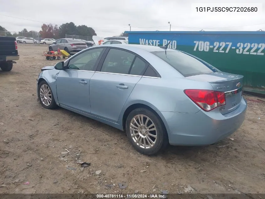 2012 Chevrolet Cruze Eco VIN: 1G1PJ5SC9C7202680 Lot: 40781114