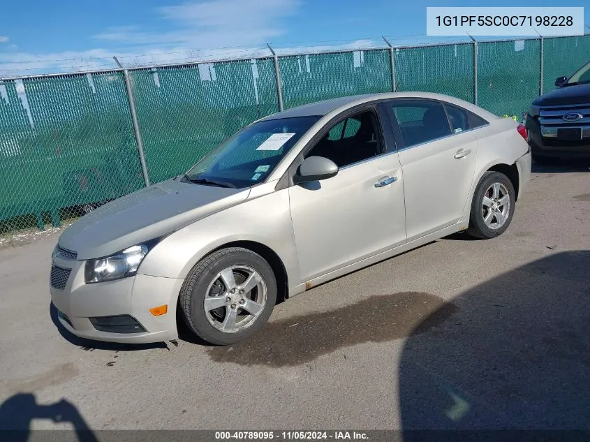 2012 Chevrolet Cruze 1Lt VIN: 1G1PF5SC0C7198228 Lot: 40789095