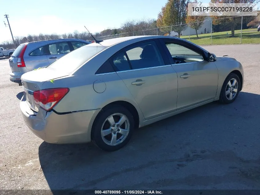 2012 Chevrolet Cruze 1Lt VIN: 1G1PF5SC0C7198228 Lot: 40789095