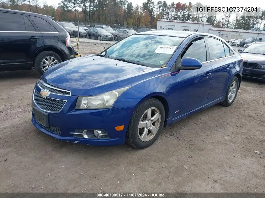 2012 Chevrolet Cruze 1Lt VIN: 1G1PF5SC1C7374204 Lot: 40790517