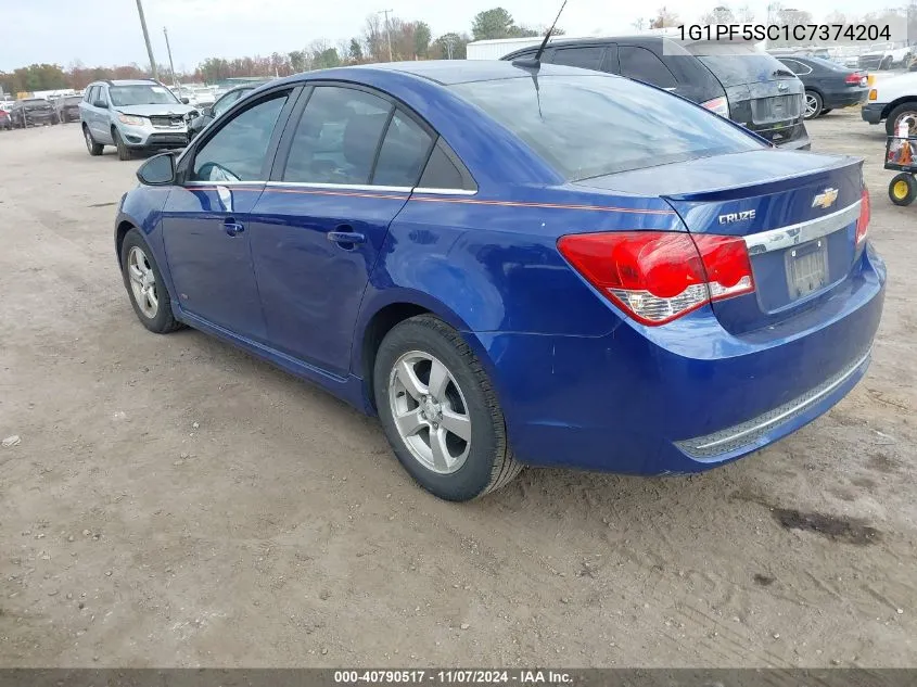 2012 Chevrolet Cruze 1Lt VIN: 1G1PF5SC1C7374204 Lot: 40790517