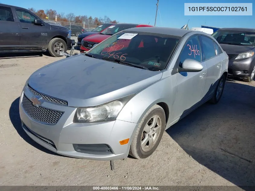 2012 Chevrolet Cruze 1Lt VIN: 1G1PF5SC0C7102761 Lot: 40803466