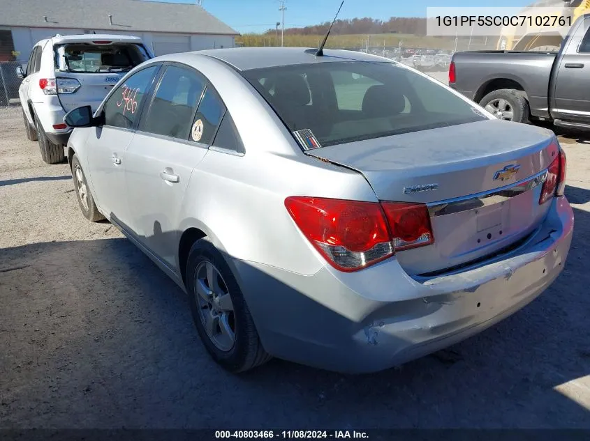 2012 Chevrolet Cruze 1Lt VIN: 1G1PF5SC0C7102761 Lot: 40803466