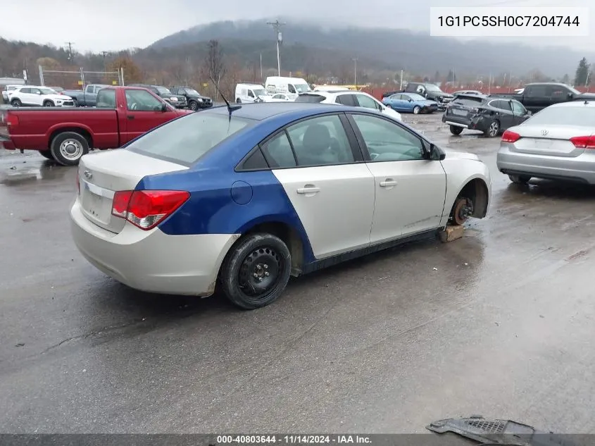 2012 Chevrolet Cruze Ls VIN: 1G1PC5SH0C7204744 Lot: 40803644