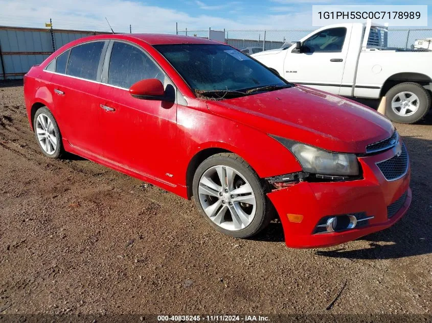 2012 Chevrolet Cruze Ltz VIN: 1G1PH5SC0C7178989 Lot: 40835245