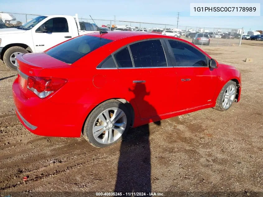 2012 Chevrolet Cruze Ltz VIN: 1G1PH5SC0C7178989 Lot: 40835245