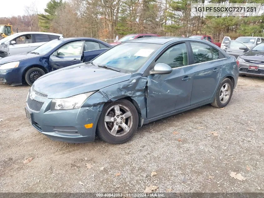 2012 Chevrolet Cruze 1Lt VIN: 1G1PF5SCXC7271251 Lot: 40842353