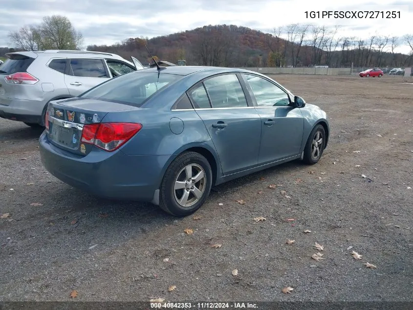 2012 Chevrolet Cruze 1Lt VIN: 1G1PF5SCXC7271251 Lot: 40842353